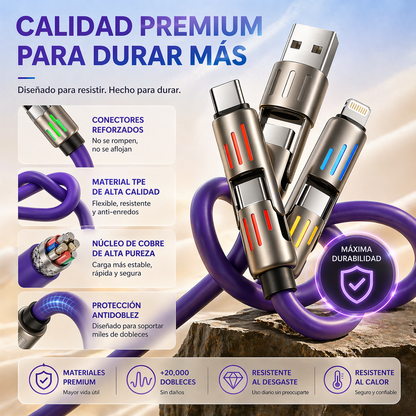 Cable de carga MultiFlex-Pro 4 en 1