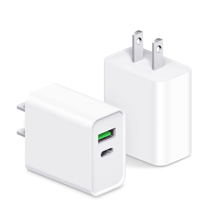 Adaptador Doble Puerto USB/Tipo C - Carga Rapida