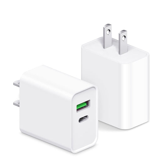 Adaptador Doble Puerto USB/Tipo C - Carga Rapida