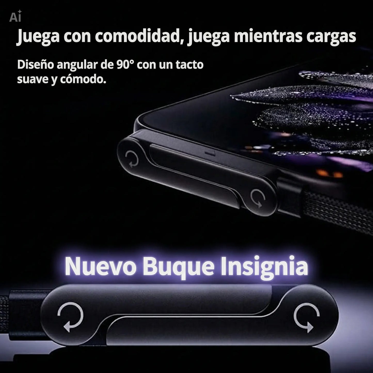 Cable de Carga HyperPro SoporteFlex Tipo C-C
